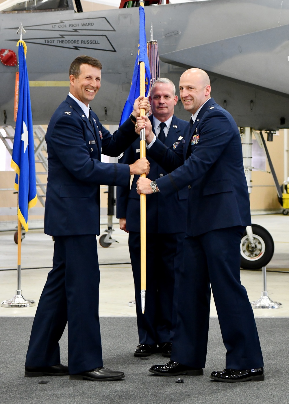 The 104th Fighter Wing conducts change of command ceremonies