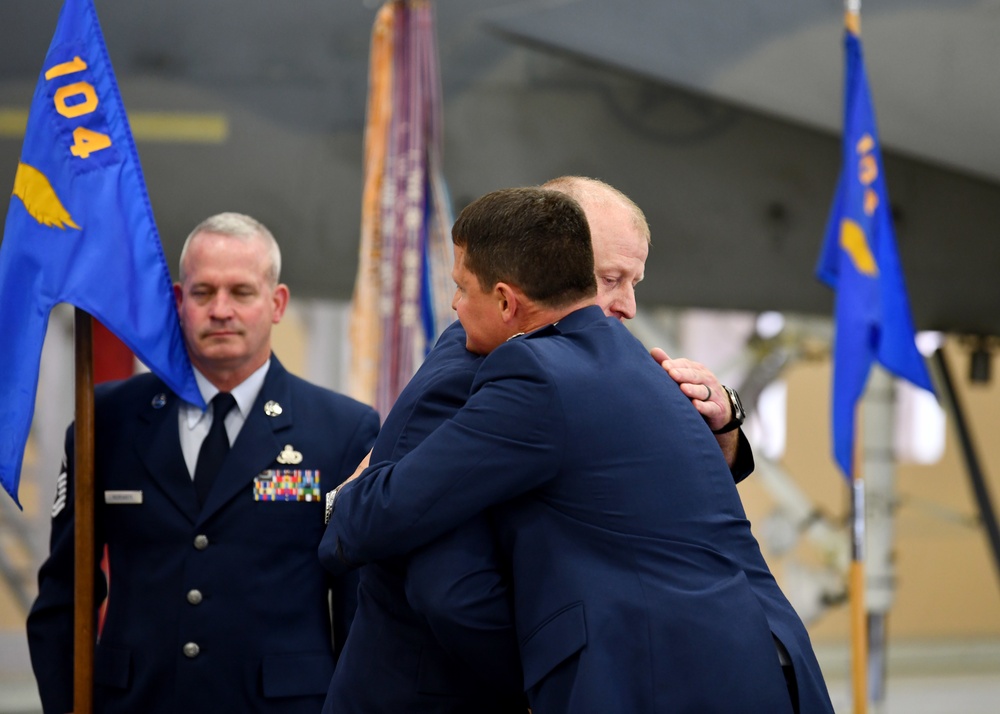 The 104th Fighter Wing conducts change of command ceremonies