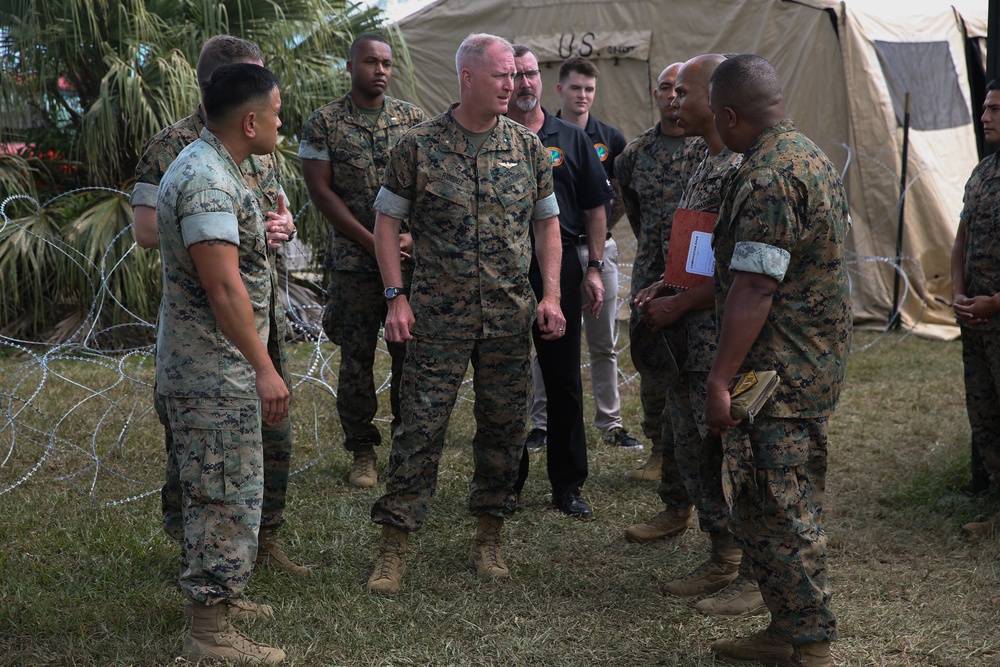 Brigadier General Ryan S. Rideout visits Marine Corps Base Camp Blaz