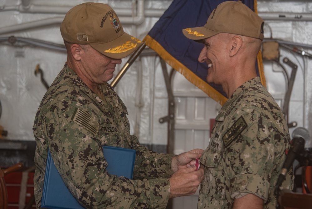 USS New Orleans hosts PHIBRON 11 Change of Command Ceremony