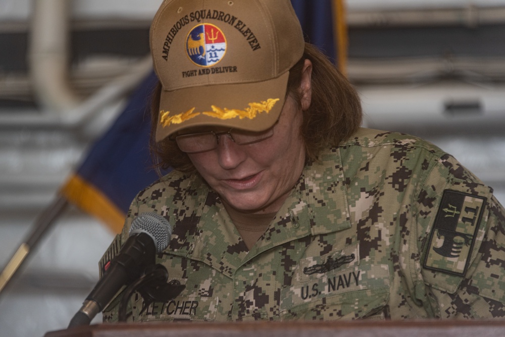 USS New Orleans hosts PHIBRON 11 Change of Command Ceremony