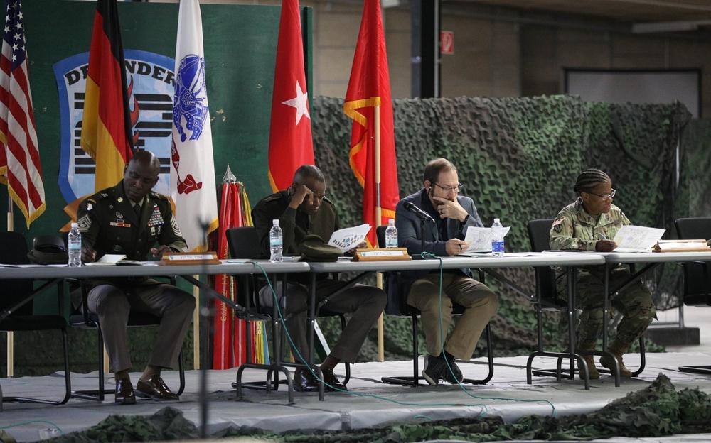 21st TSC CG, CSM, Retired Maj. Gen. and 7th MSC DCG attend 2022 Table Top Exercise