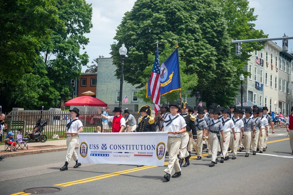 DVIDS Images Officers and crew of USS Constitution march in the