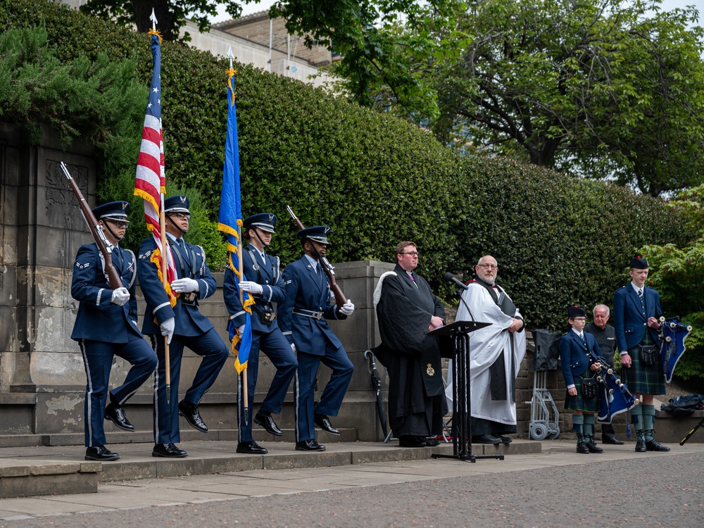 Scottish-American Memorial Day ceremony Edingburgh Scotland