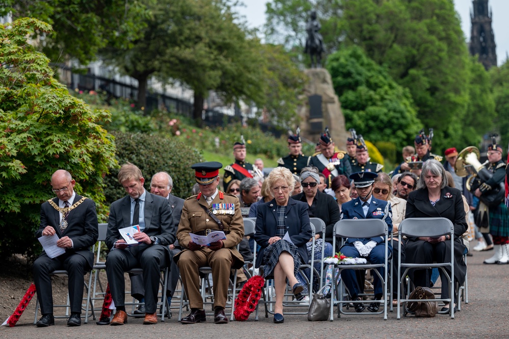 Scottish-American Memorial Day ceremony Edingburgh Scotland