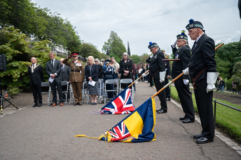 Scottish-American Memorial Day ceremony Edingburgh Scotland