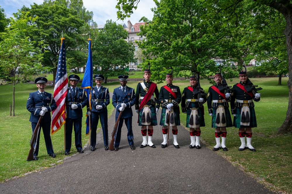 Scottish-American Memorial Day ceremony Edingburgh Scotland