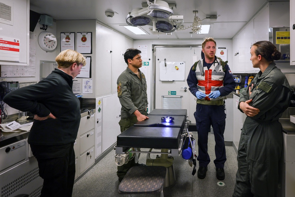 HMS Defender conducts a mass casualty exercise during BALTOPS22