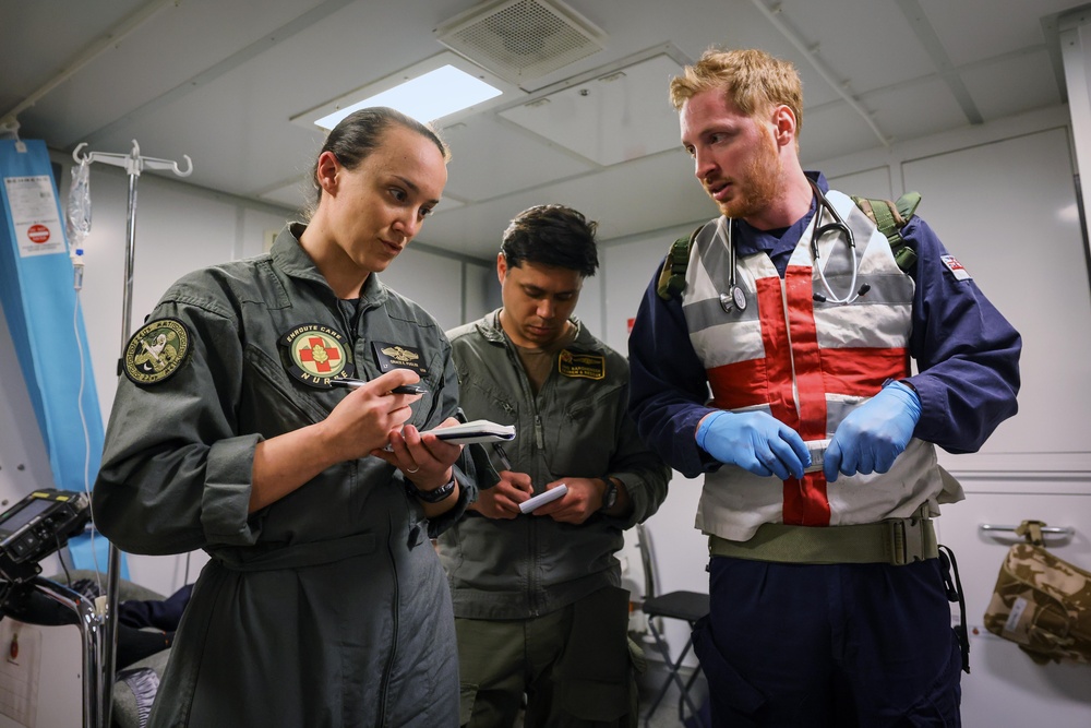 HMS Defender conducts a mass casualty exercise during BALTOPS22