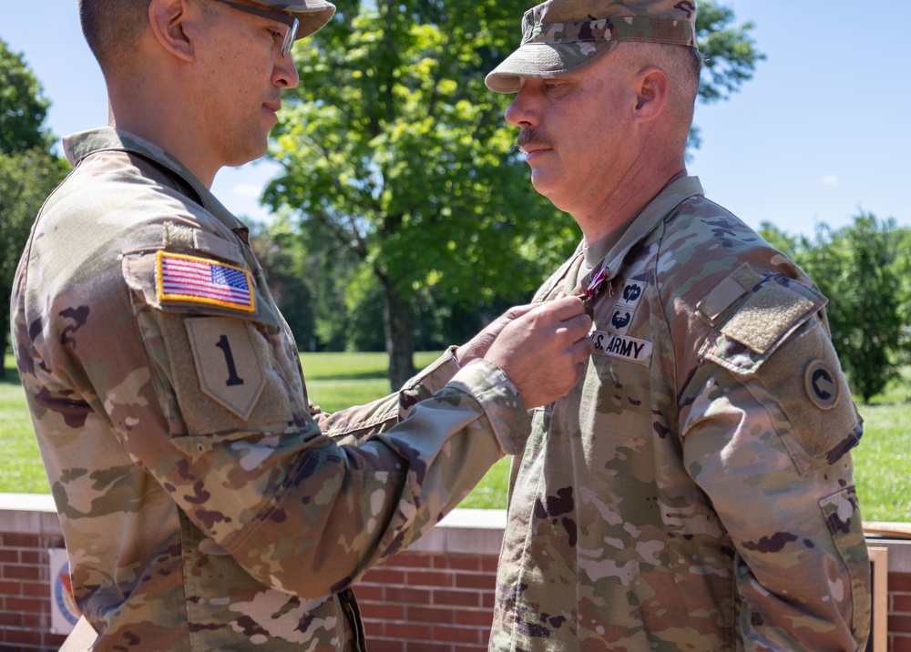 Chief Warrant Officer 4 Harned's award ceremony