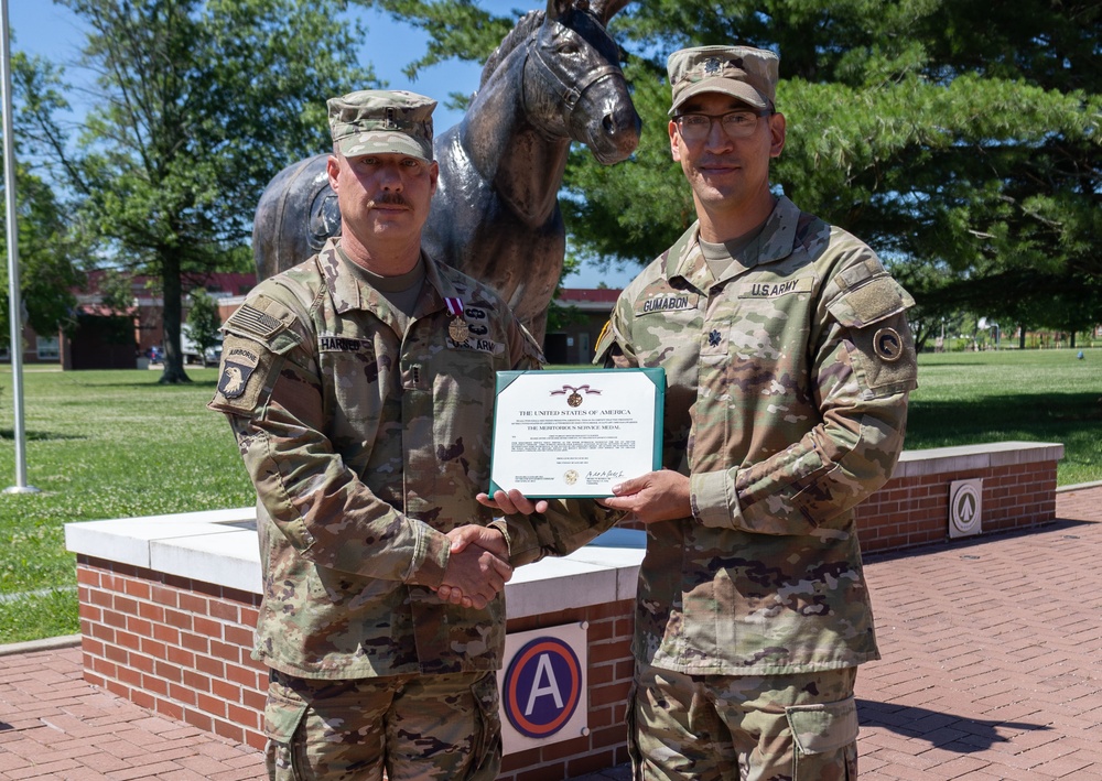 Chief Warrant Officer 4 Harned's award ceremony