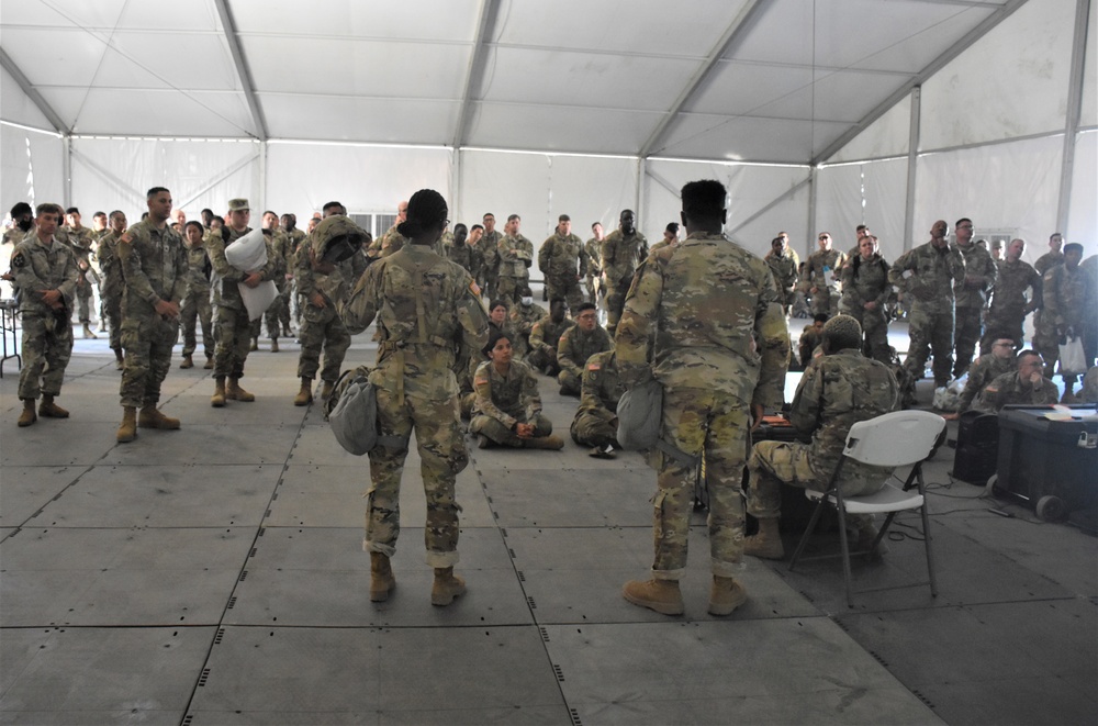 653rd RSG receive incoming service members at CSTX 22