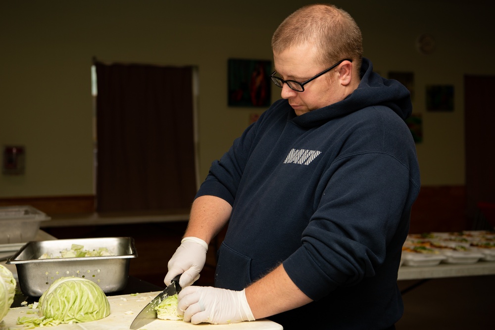 U.S. Navy Sailors Feed Local Homeless Community