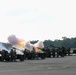 Cannons are fired at the Arkansas Army National Guard change of command