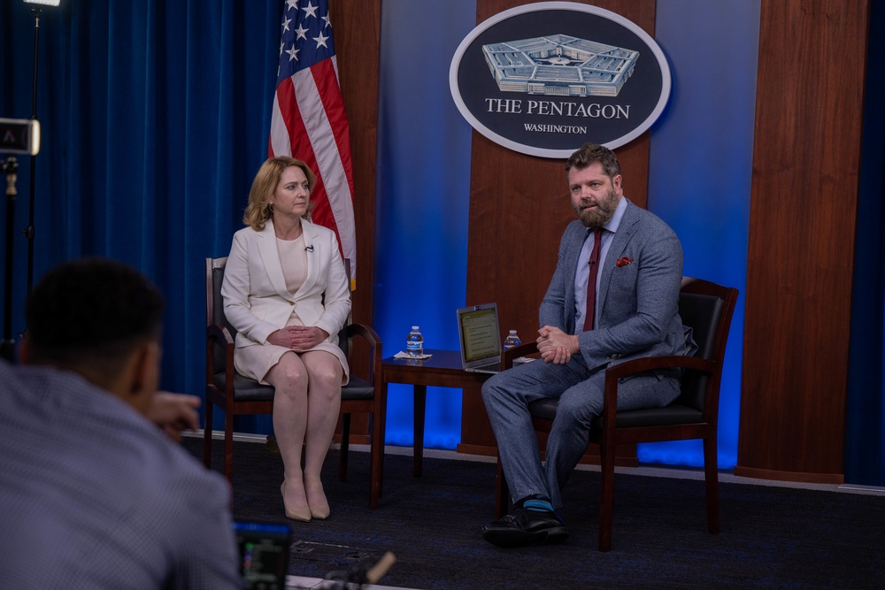 Deputy Secretary of Defense Kathleen H. Hicks and Defense One Technology Editor Patrick Tucker speak at the virtual Defense One Tech Summit