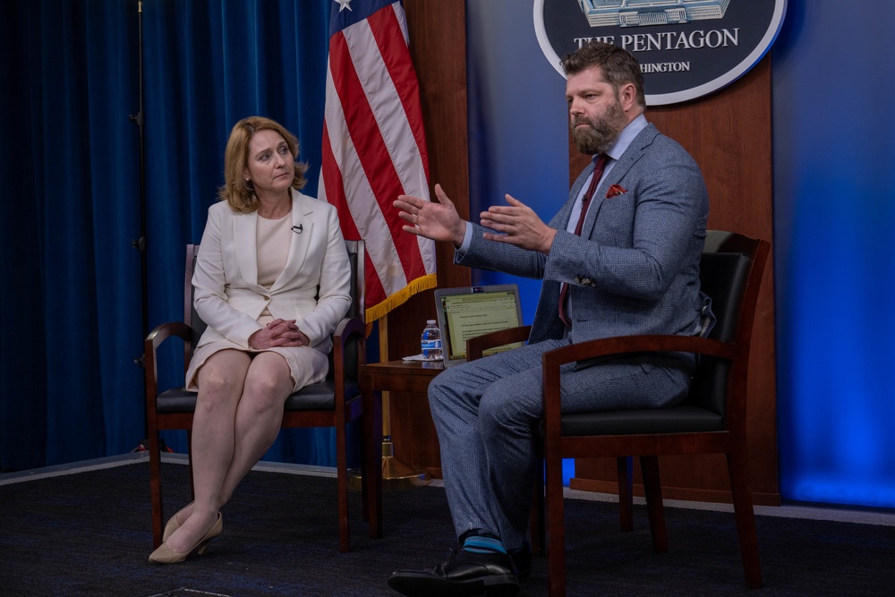 Deputy Secretary of Defense Kathleen H. Hicks and Defense One Technology Editor Patrick Tucker speak at the virtual Defense One Tech Summit