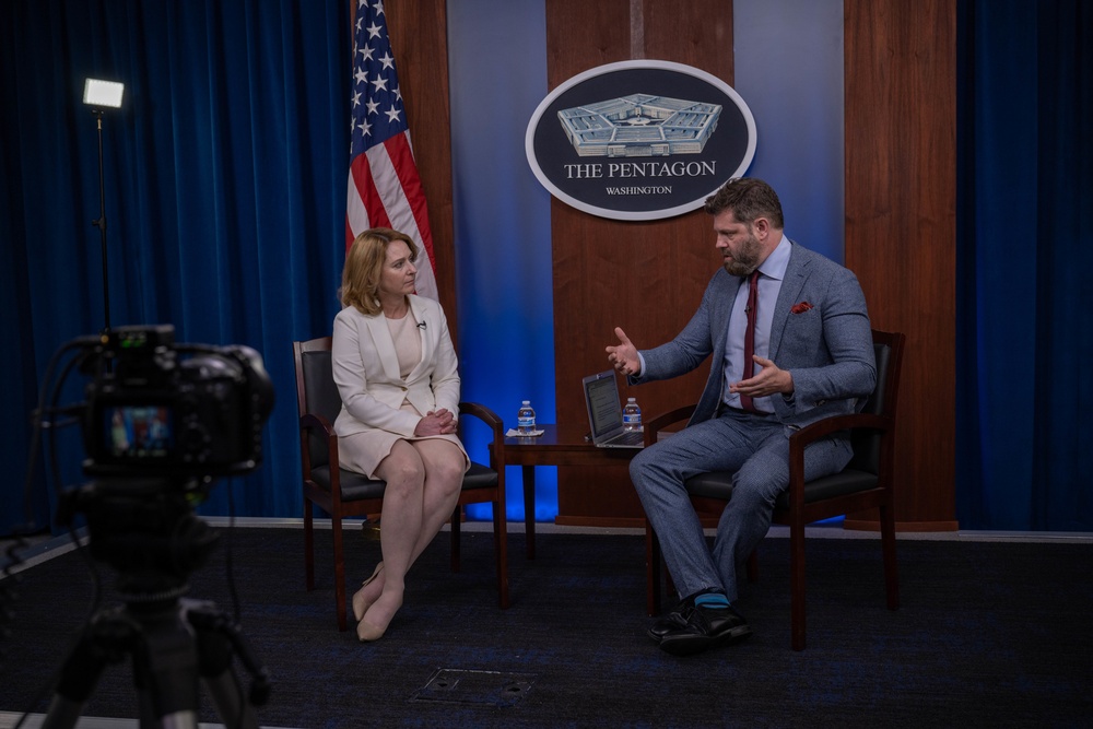 Deputy Secretary of Defense Kathleen H. Hicks and Defense One Technology Editor Patrick Tucker speak at the virtual Defense One Tech Summit