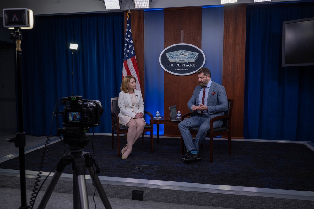 Deputy Secretary of Defense Kathleen H. Hicks and Defense One Technology Editor Patrick Tucker speak at the virtual Defense One Tech Summit