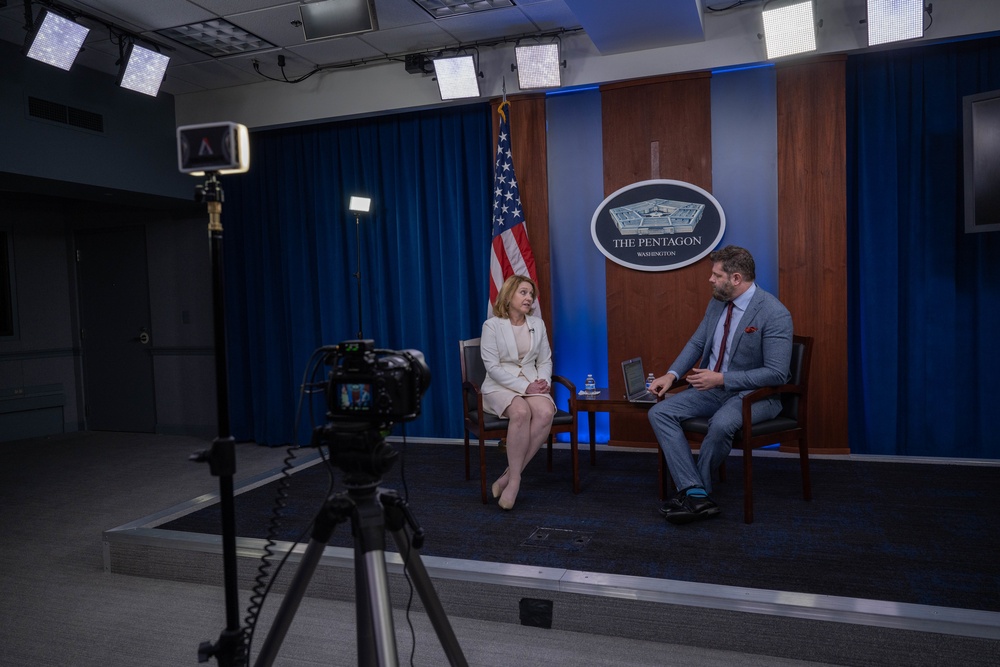 Deputy Secretary of Defense Kathleen H. Hicks and Defense One Technology Editor Patrick Tucker speak at the virtual Defense One Tech Summit