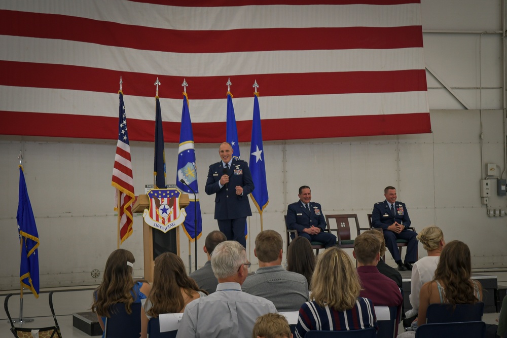 110th Wing Air National Guard Base recieves a new Wing commander