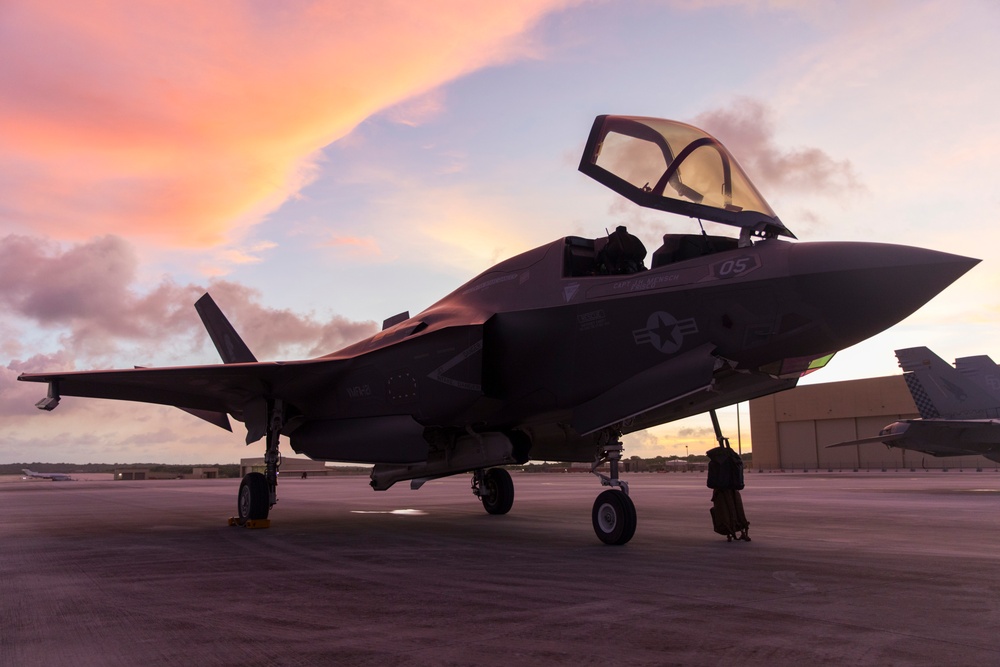 Marine Corps F-35’s land in Guam for Valiant Shield 22