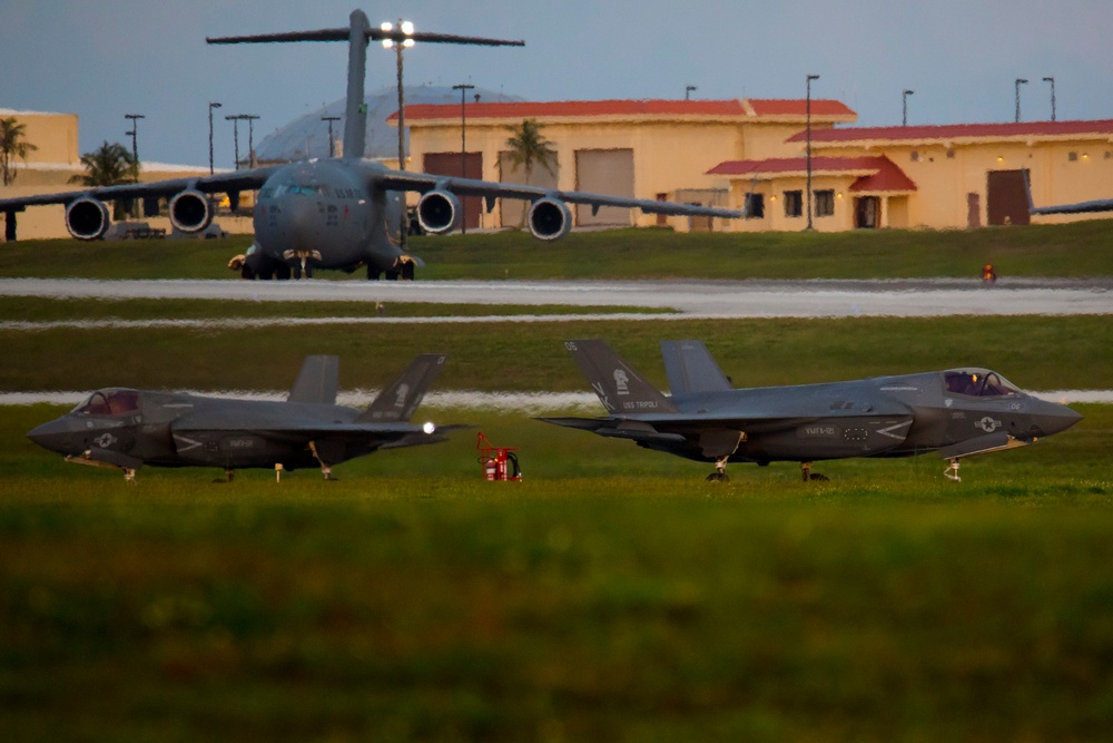 Marine Corps F-35s land in Guam for Valiant Shield 22