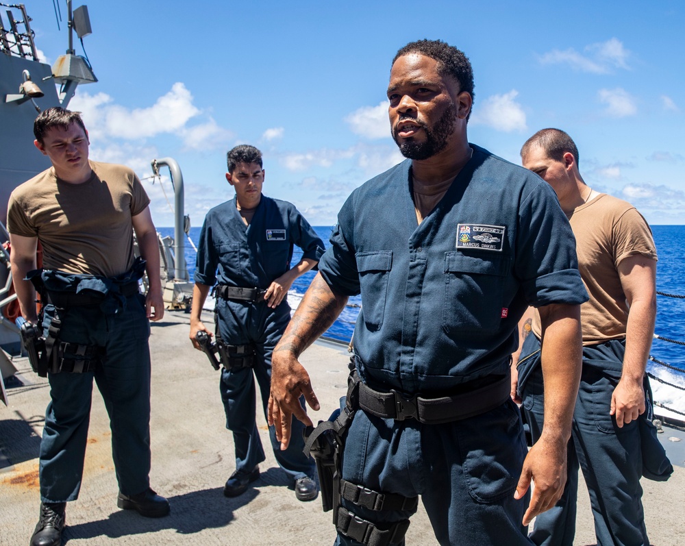 Sailors Aboard USS Dewey (DDG 105) Conduct Security Reaction Force Training