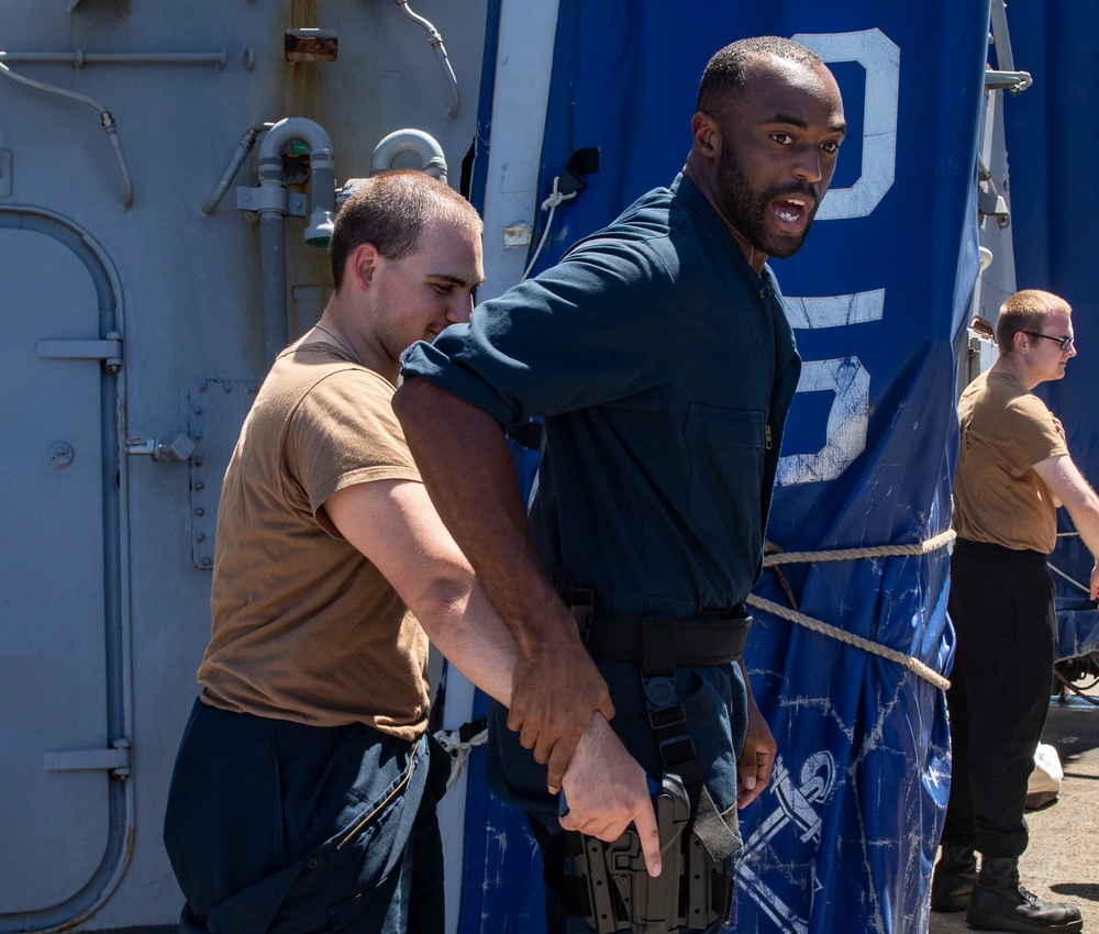 Sailors Aboard USS Dewey (DDG 105) Conduct Security Reaction Force Training