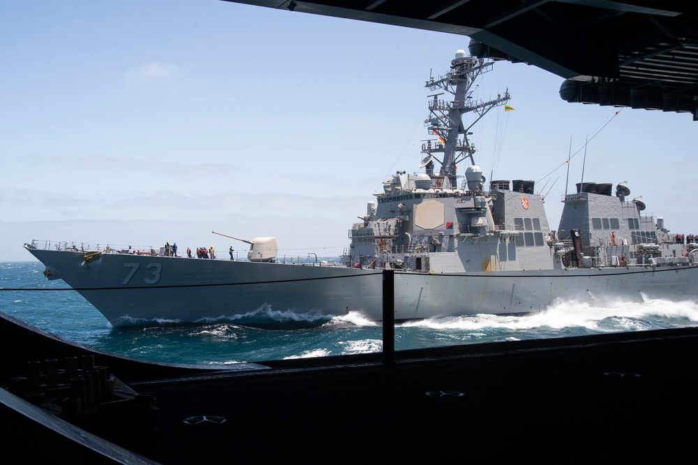 USS Nimitz Refuels USS Decatur