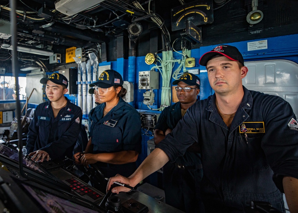 USS Chancellorsville Conducts a Sea and Anchor