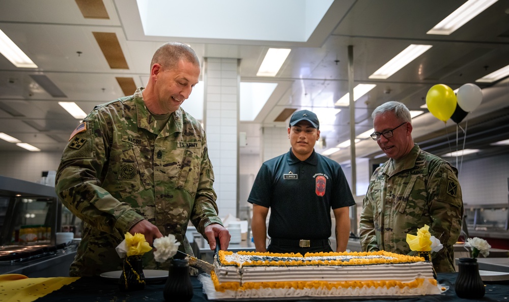 247th Army birthday cake cutting ceremony