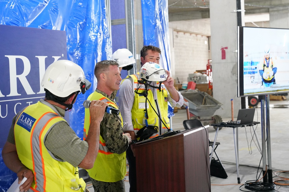 Capt. Ben Leppard Delivers Speech During Topping Ceremony at Walter Reed National Military Medical Center