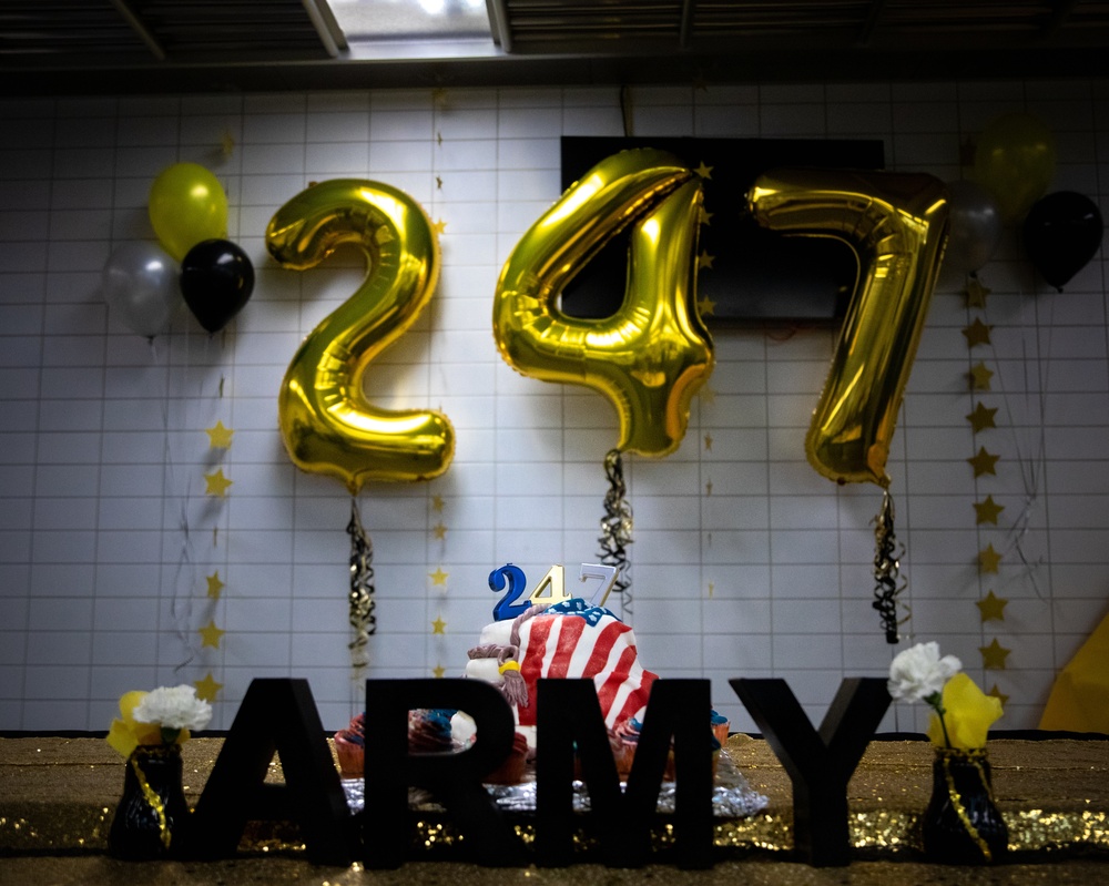 247th Army birthday cake cutting ceremony