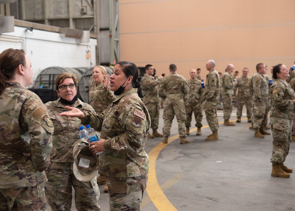 Rising 6, Top 3, and CGO Councils Give Back to 102nd IW Airmen