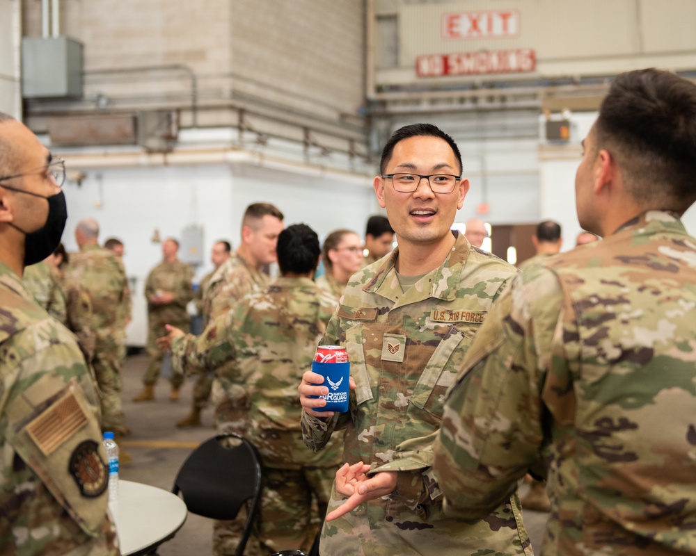 Rising 6, Top 3, and CGO Councils Give Back to 102nd IW Airmen