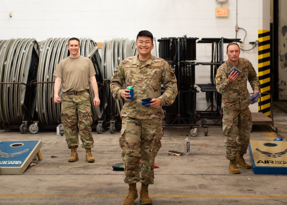 Rising 6, Top 3, and CGO Councils Give Back to 102nd IW Airmen