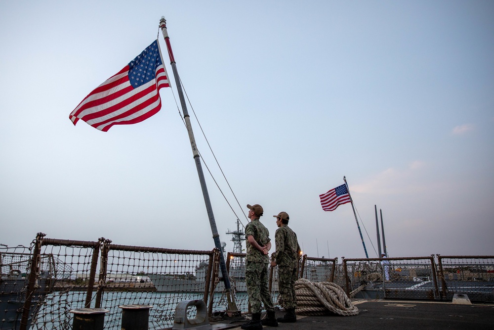 The USS Bainbridge is on a scheduled deployment in the U.S. Naval Forces Europe area of operations, employed by U.S. Sixth Fleet to defend U.S., Allied and Partner interests.