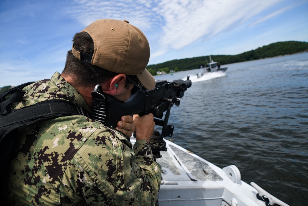 SUBASE New London and its Naval Security Force participated on the Thames river in the Navy-wide Exercise Citadel Protect