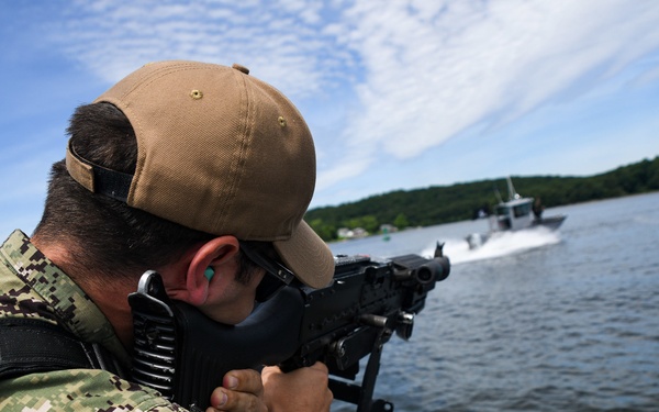 SUBASE New London and its Naval Security Force participated on the Thames river in the Navy-wide Exercise Citadel Protect