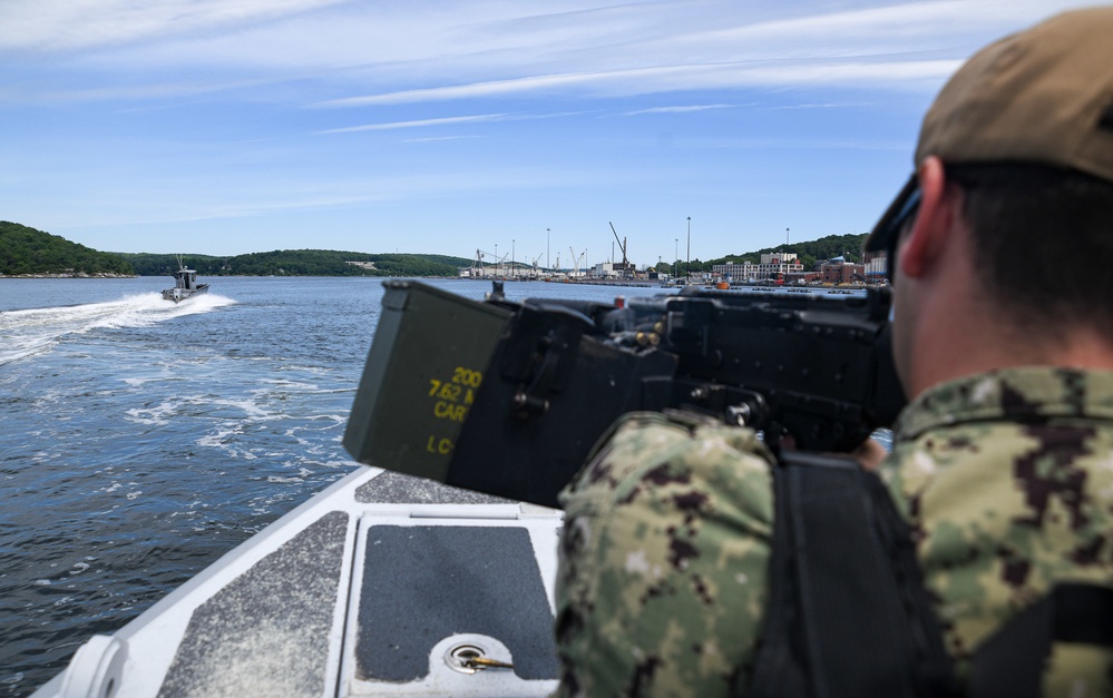 SUBASE New London and its Naval Security Force participated on the Thames river in the Navy-wide Exercise Citadel Protect