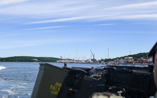 SUBASE New London and its Naval Security Force participated on the Thames river in the Navy-wide Exercise Citadel Protect