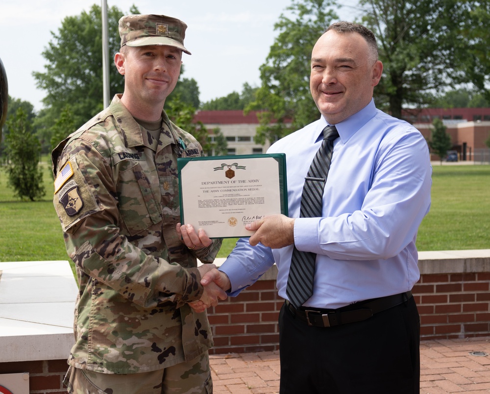 Maj. Ladwig PCS award ceremony