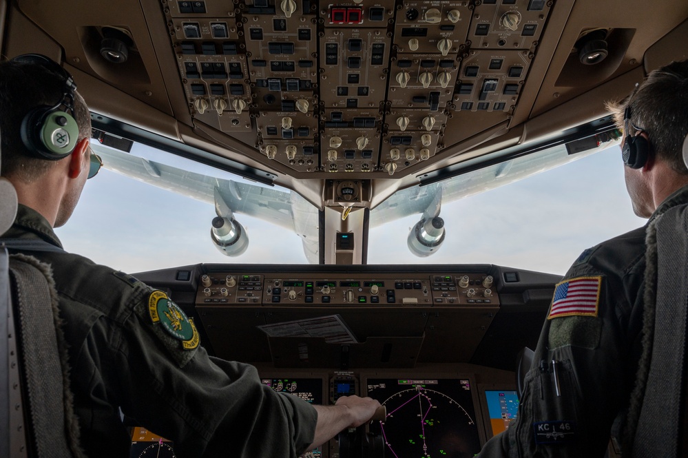 916th ARW KC-46 aerial refuels Blue Angels