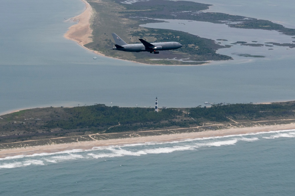 916th ARW KC-46 aerial refuels Blue Angels