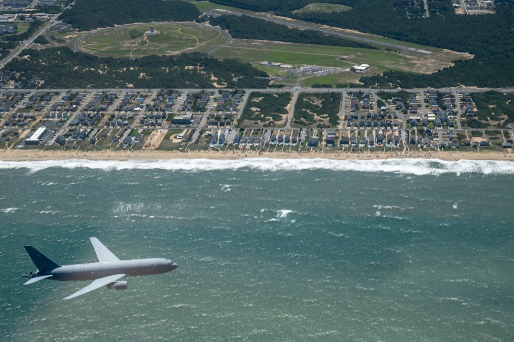 916th ARW KC-46 aerial refuels Blue Angels