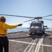 USS Leyte Gulf (CG 55) conducts flight quarters.