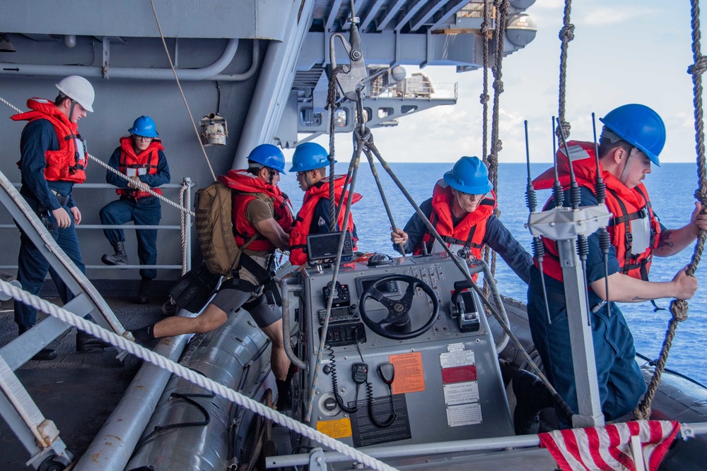 USS Ronald Reagan (CVN 76) conducts small boat operations