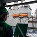 USS Leyte Gulf refueling at sea.