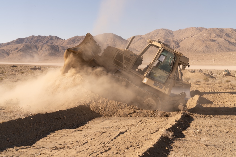 Engineers Dig Anti-Tank ditch for defensive preparations