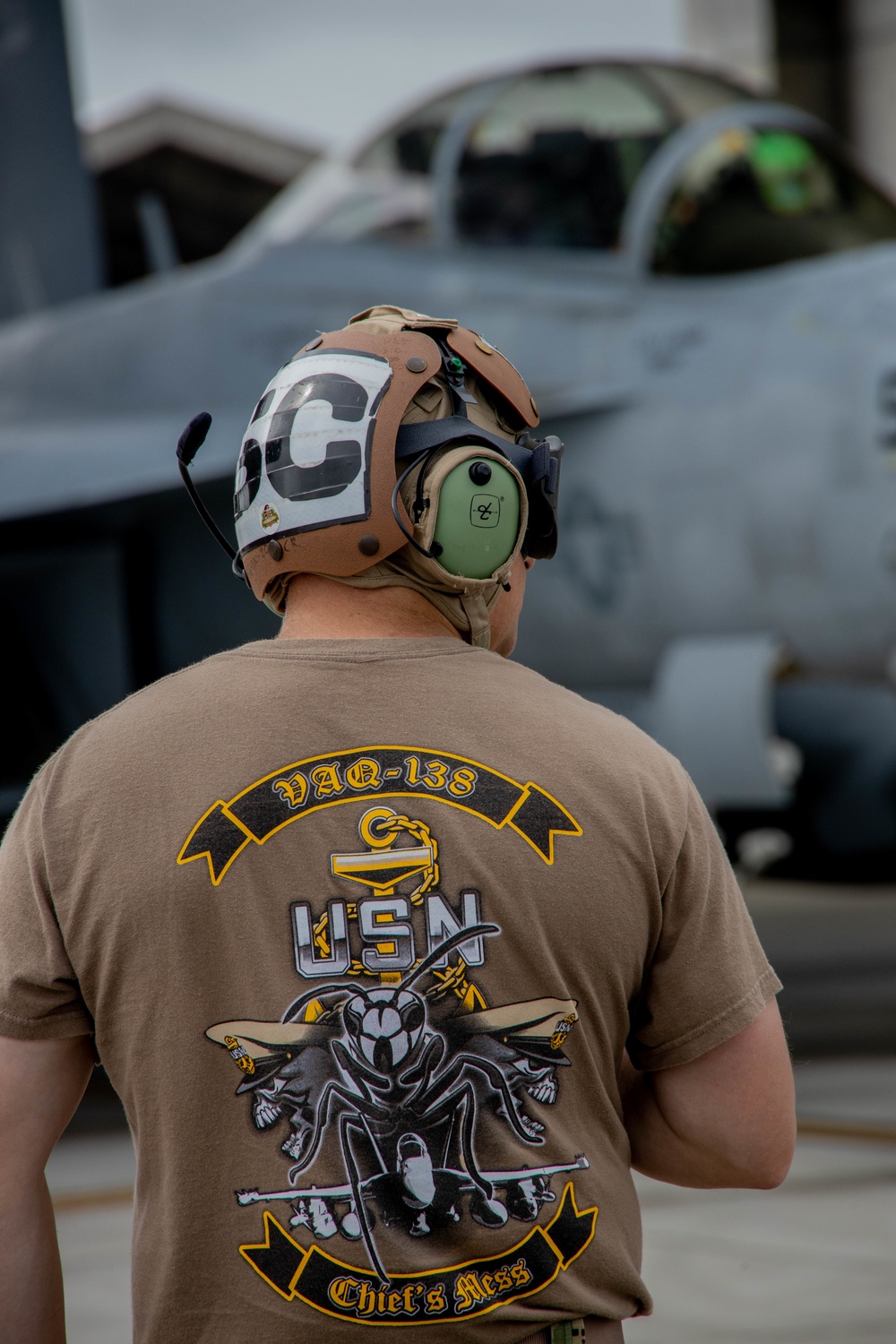 Marine Wing Liason Kadena Supports U.S. Navy E/A 18G Growler